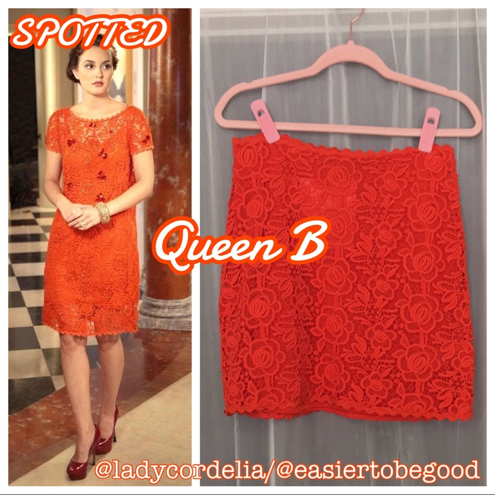 ALT ASO Blair Waldorf Gossip Girl Blumarine lace skirt IT40/US 4